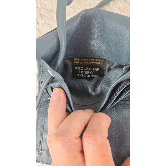 Great American Leatherworks Vtg Crossbody Wallet Purse Phone Travel Pockets Mini - Picture 4 of 10